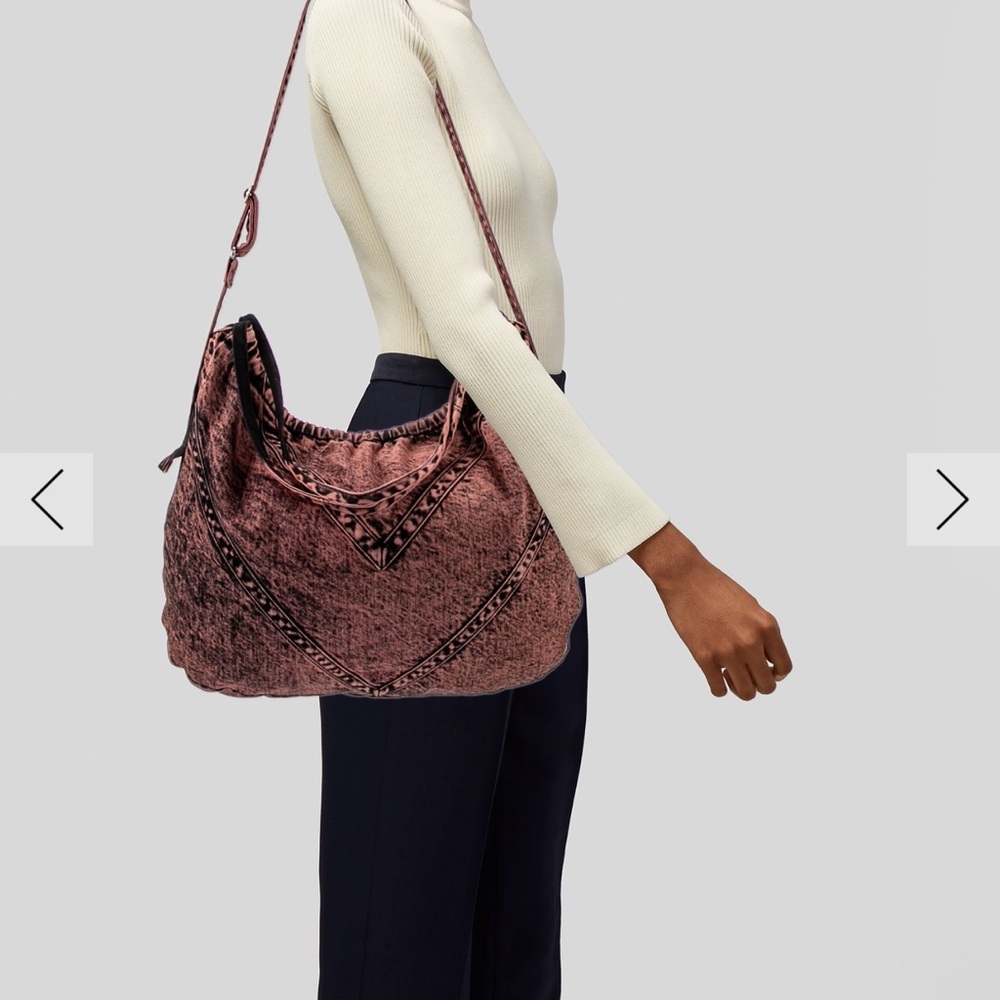 Rachel Comey Pink Denim Acid Washed Hobo